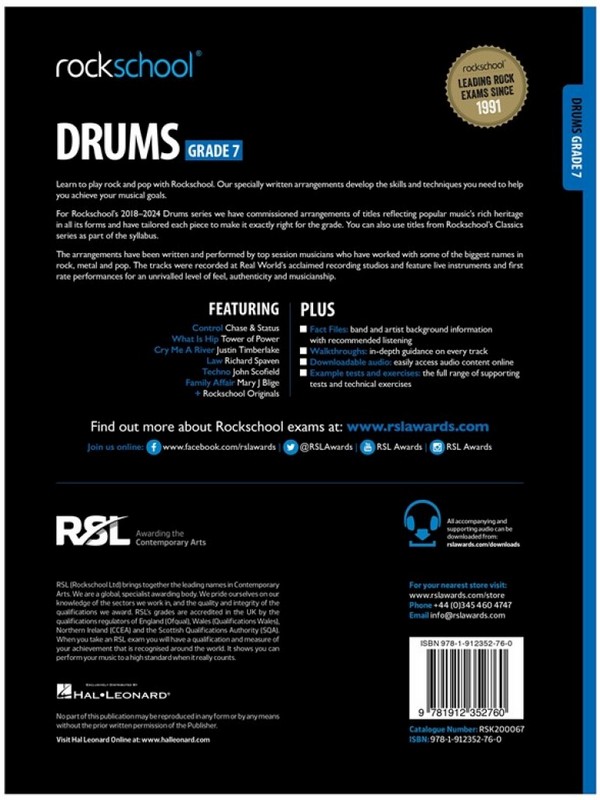 Rockschool Drums - Grade 7 (+audio online):