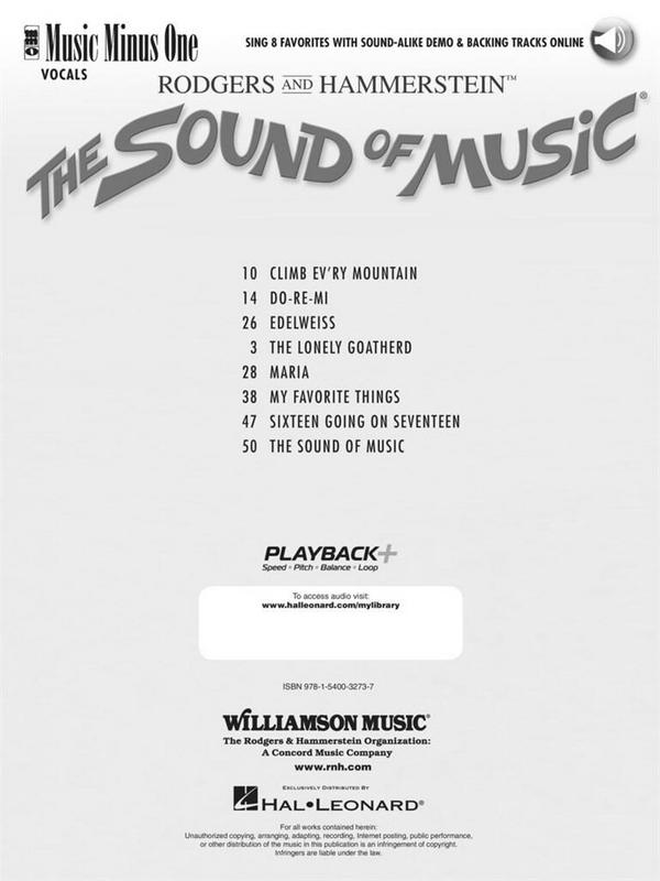 The Sound of Music (+Online Audio Access) for female singers