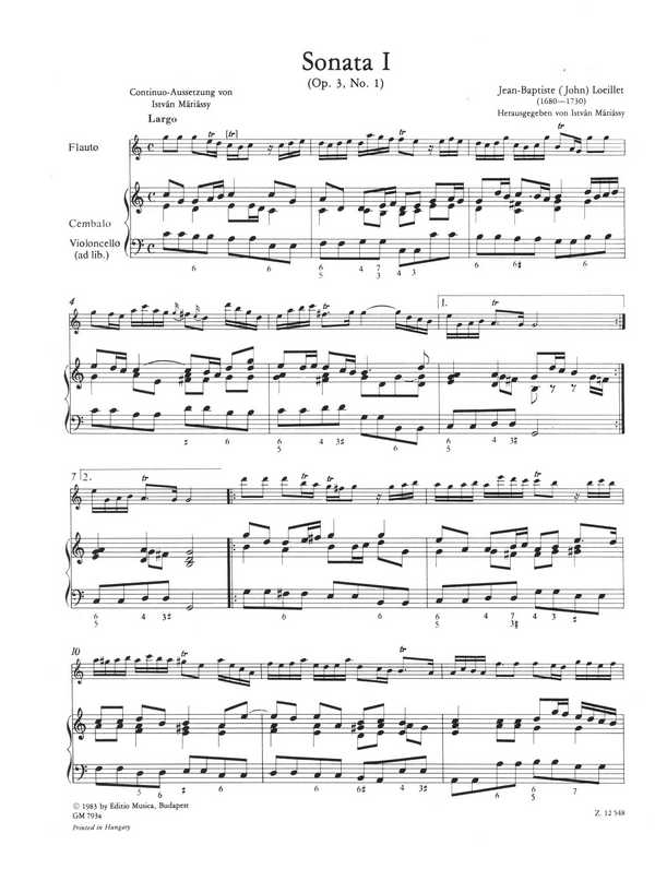 12 Sonaten op.3 Band 1 (Nr.1-3)