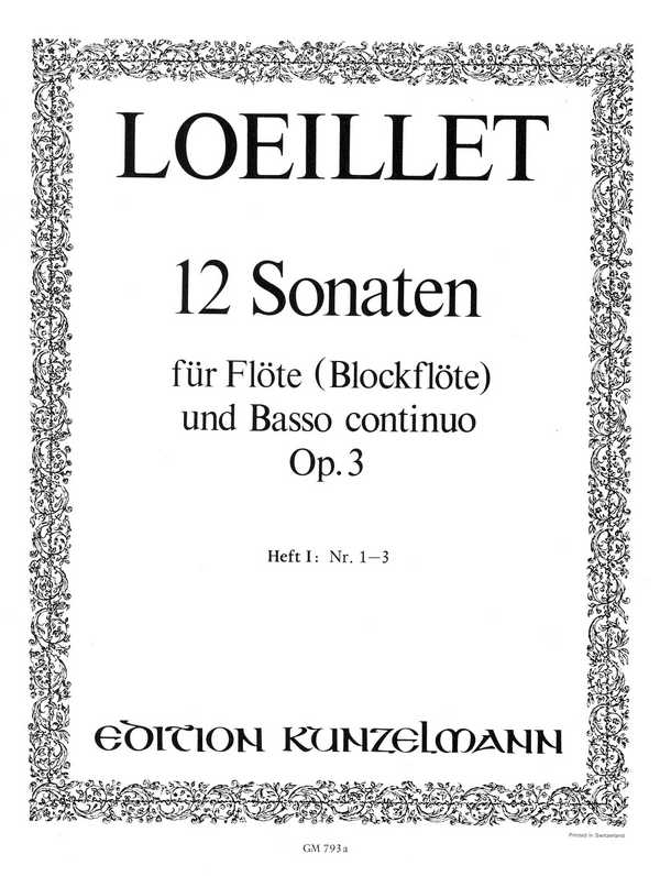 12 Sonaten op.3 Band 1 (Nr.1-3)