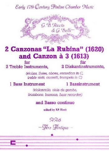 2 canzonas (la rubina, canzon a 3)