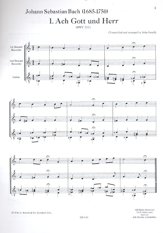 7 Chorales for 2 soprano recorders