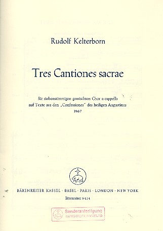 3 canciones sacrae