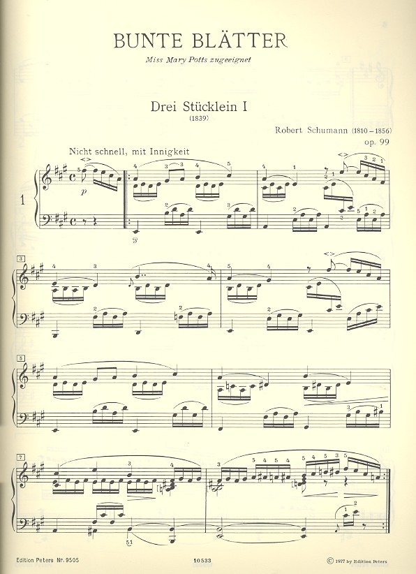 Bunte Blätter op.99 und Albumblätter op.124