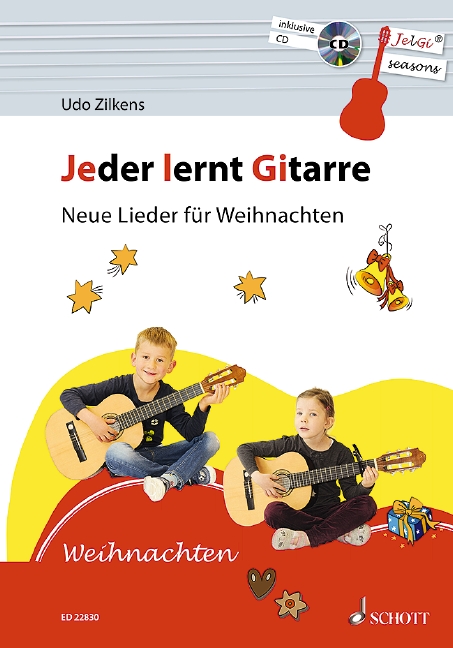 Jeder lernt Gitarre - Neue Lieder für Weihnachten (+CD)
