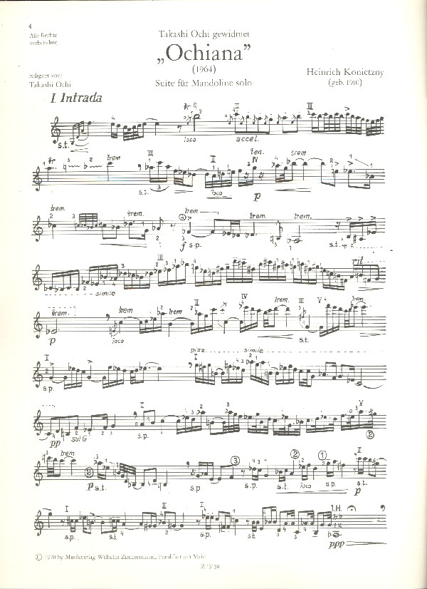 Ochiana Suite für Mandoline
