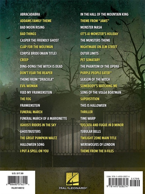 The big and scary Halloween Songbook