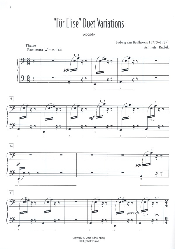 Für Elise Duet Variations