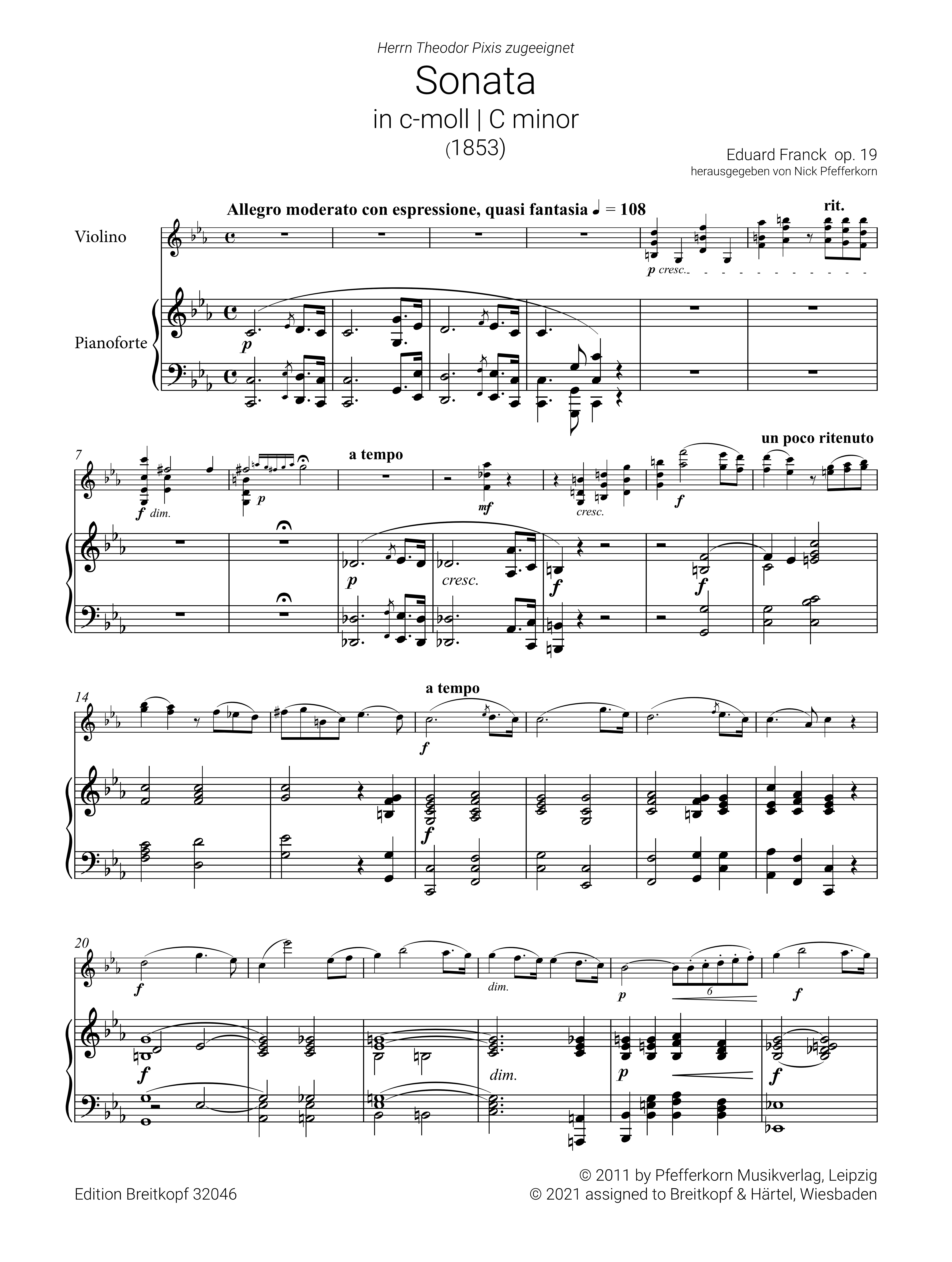 Sonate Nr.1 c-moll op.19