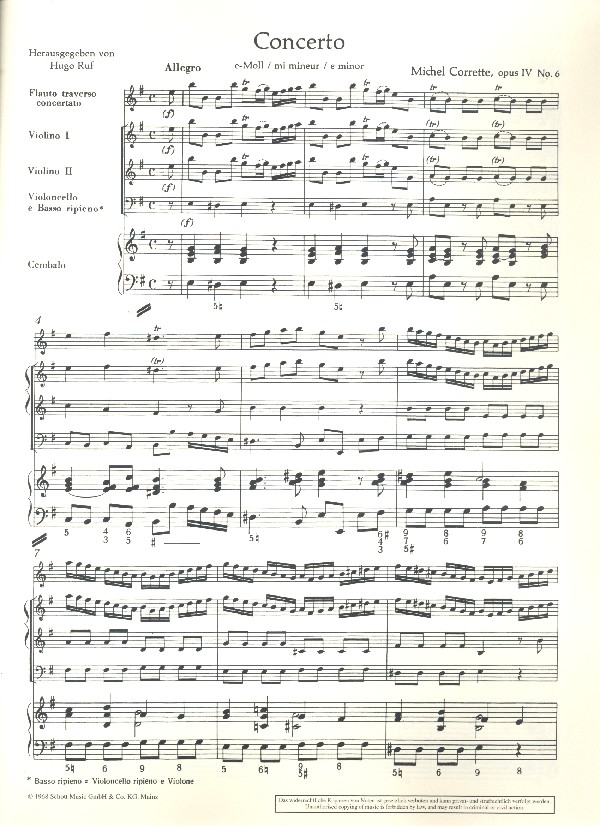 Konzert e-Moll op.4,6 fuer