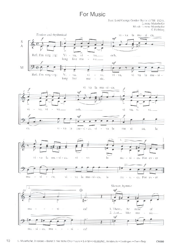 3 Voices Band 3 - Weltliche Chormusik