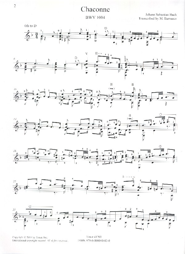 Chaconne from Partita no.2 in d Minor BWV1004