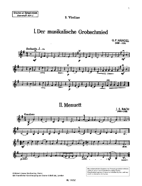 Werke von Bach, Gluck, Händel