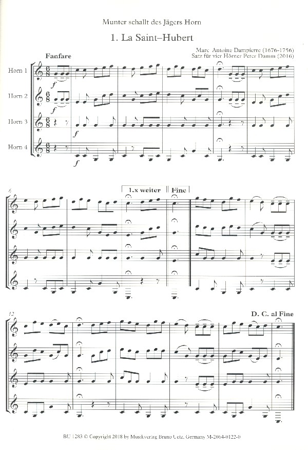 Munter schallt des Jägers Horn