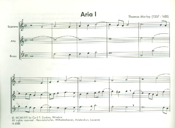Aria 1 für 3 Blockflöten (SAB)