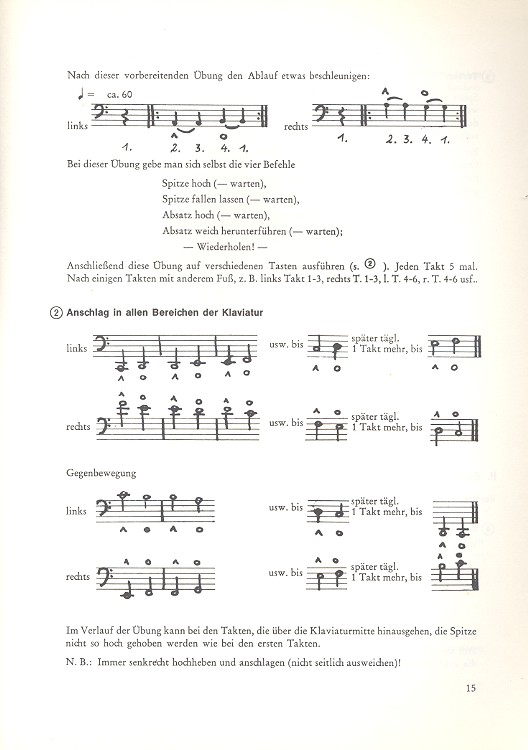 Anleitung zum Orgelpedalspiel