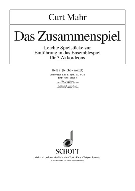 Das Zusammenspiel Band 2