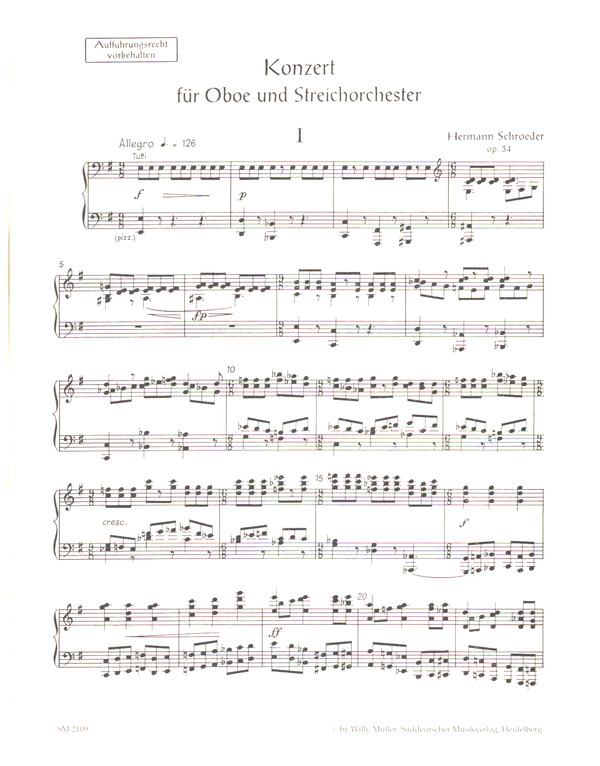 Konzert op.34 für Oboe und