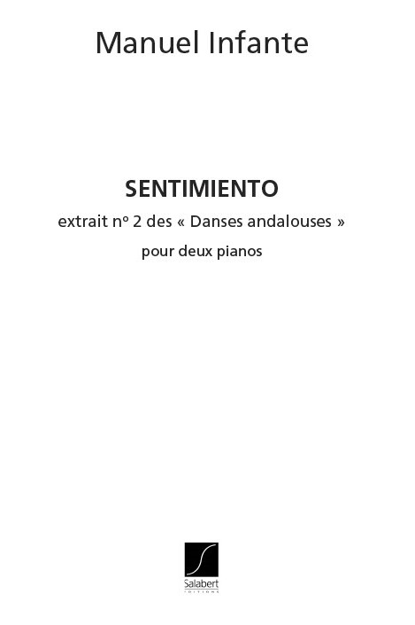 Sentimiento pour 2 pianos 4 mains