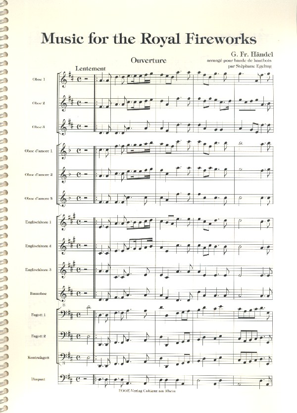 Music for the royal Fireworks