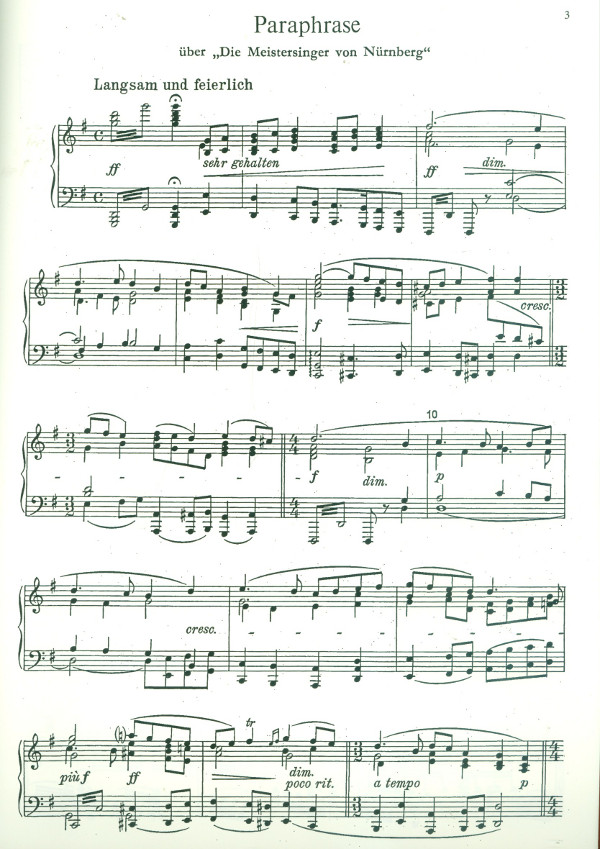 Paraphrase über Wagners Die Meistersinger von Nürnberg