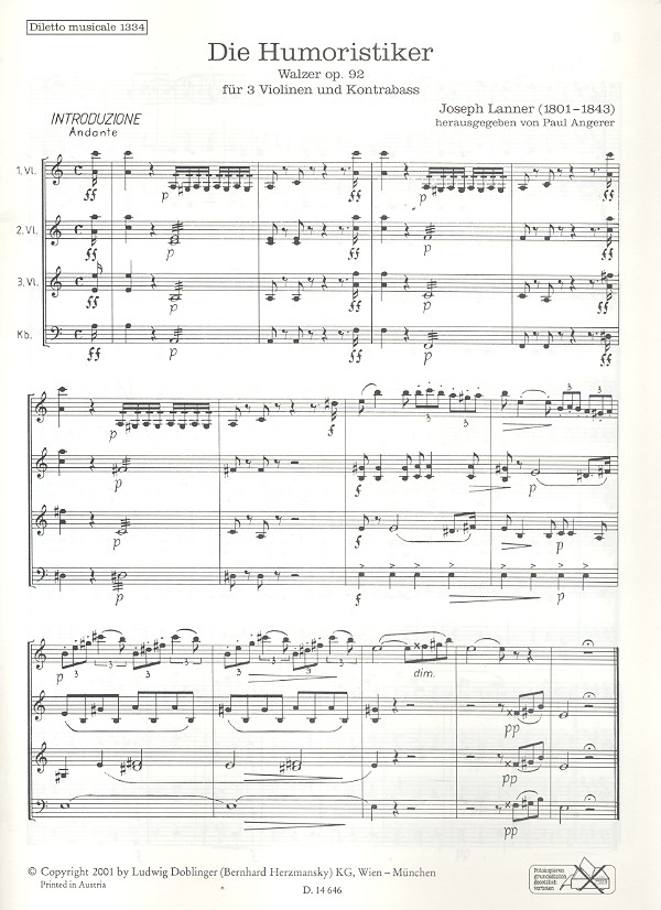 Die Humoristiker op.92 Walzer
