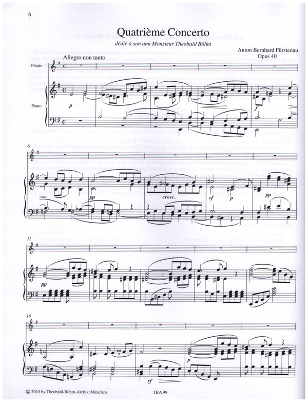Konzert Nr.4 op.40 für Flöte und Orchester