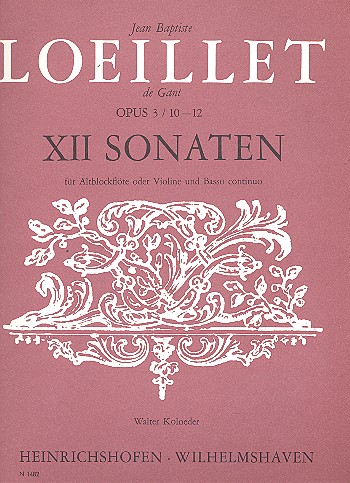 12 Sonaten op.3 Band 4 (Nr.10-12)
