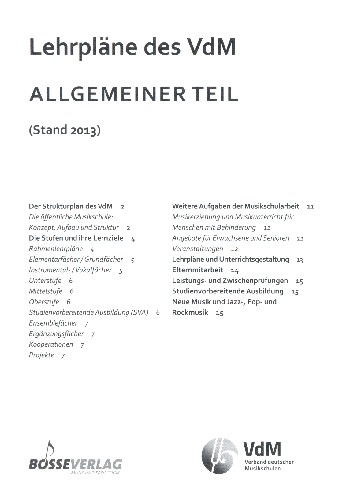 Lehrpläne des VDM - allgemeiner Teil (Stand 2013)