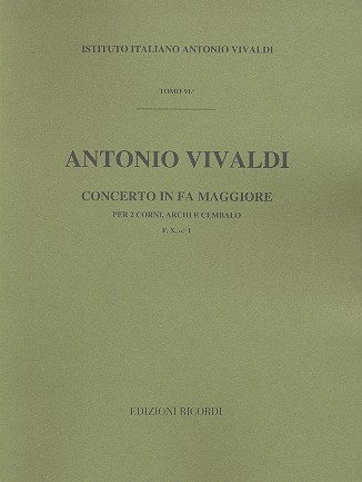 Concerto fa maggiore RV538 per 2 corni