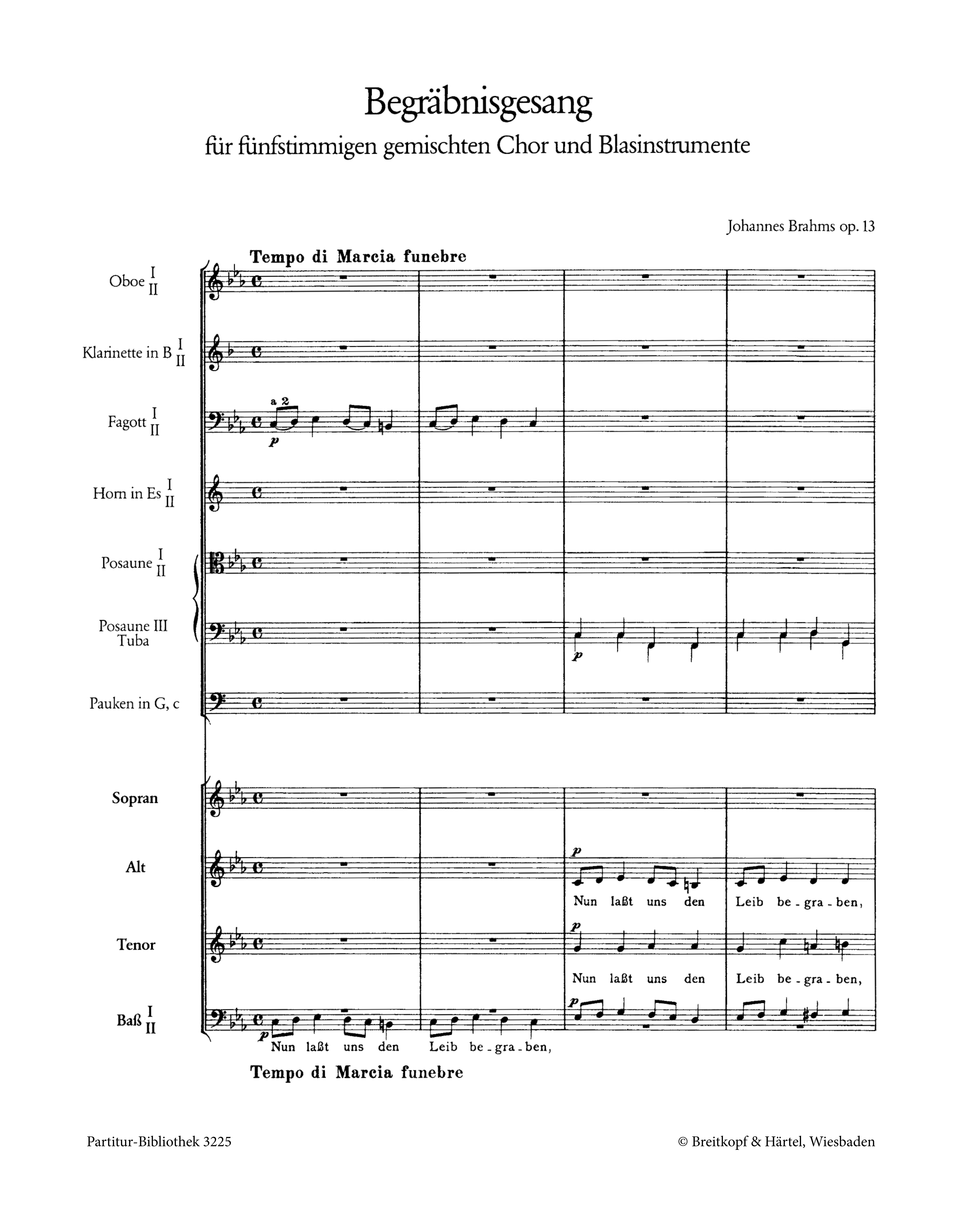 Begräbnisgesang op.13