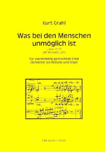 Was bei den Menschen unmöglich ist