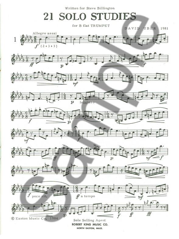 21 Solo Studies for trumpet