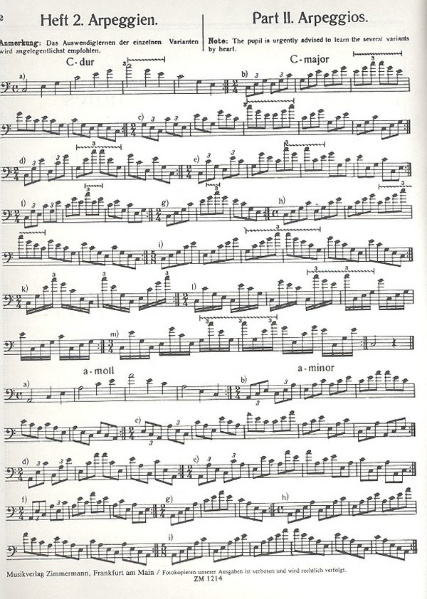 Tonleiter- und Arpeggienstudien Band 2