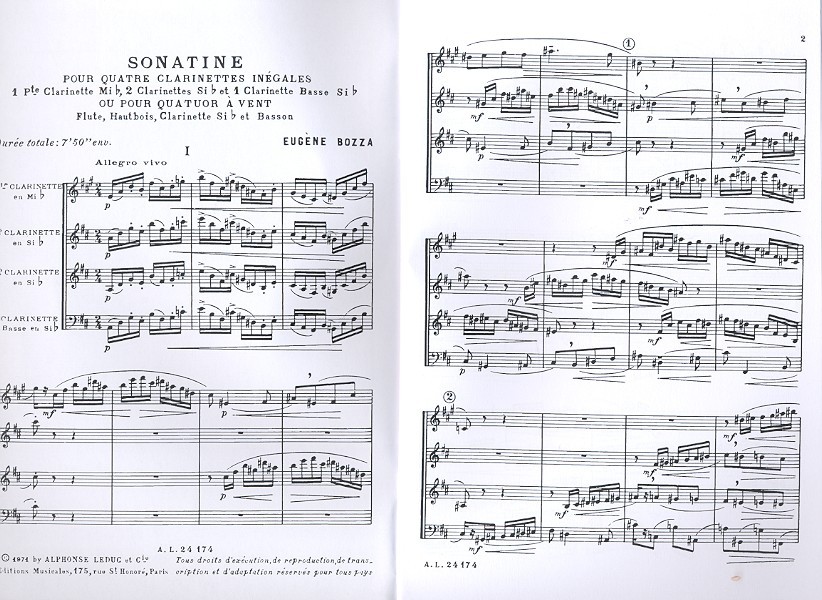 Sonatine pour flute, hautbois,