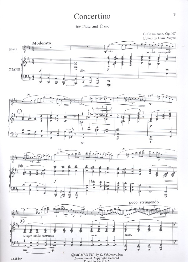 Concertino op.107 for flute and