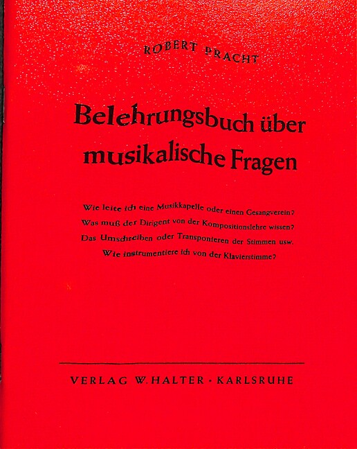 BELEHRUNGSBUCH UEBER