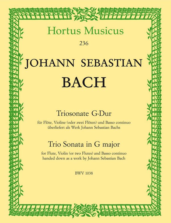 Triosonate G-Dur BWV1038