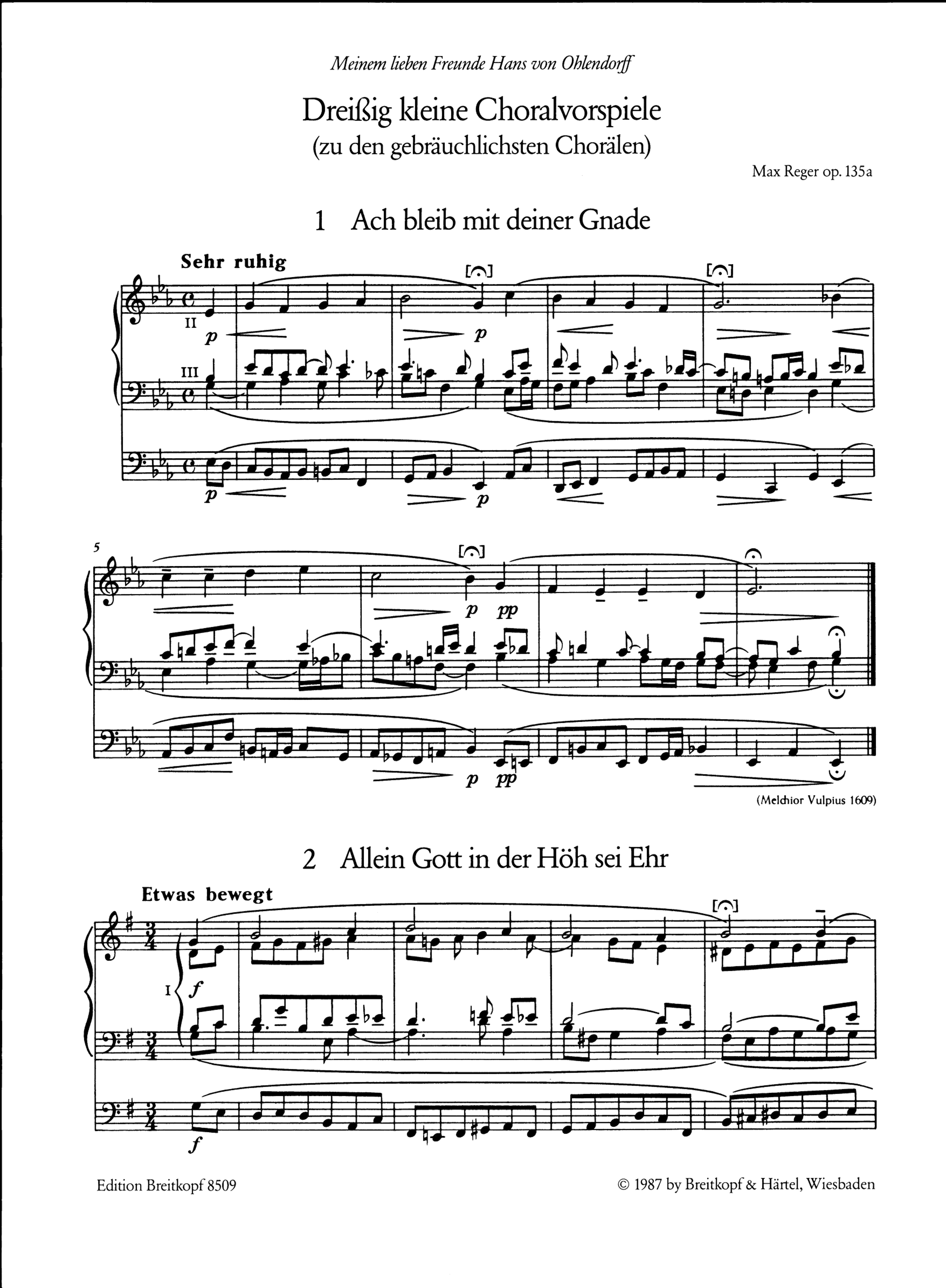 30 kleine Choralvorspiele op.135a