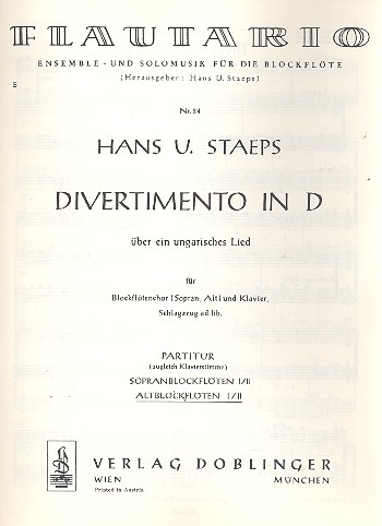 Divertimento über ein ungarisches