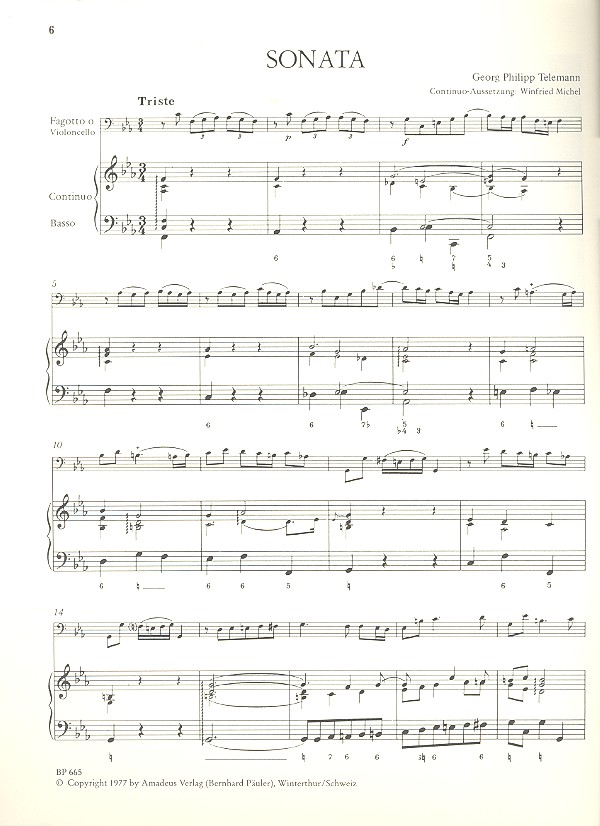 Sonate f-Moll für Violoncello und Bc