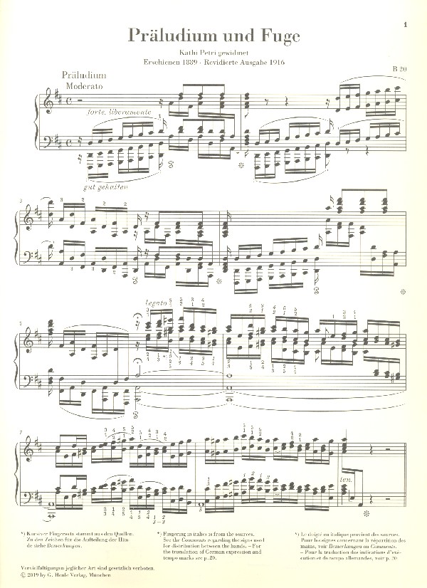 Präludium und Fuge D-Dur für Orgel