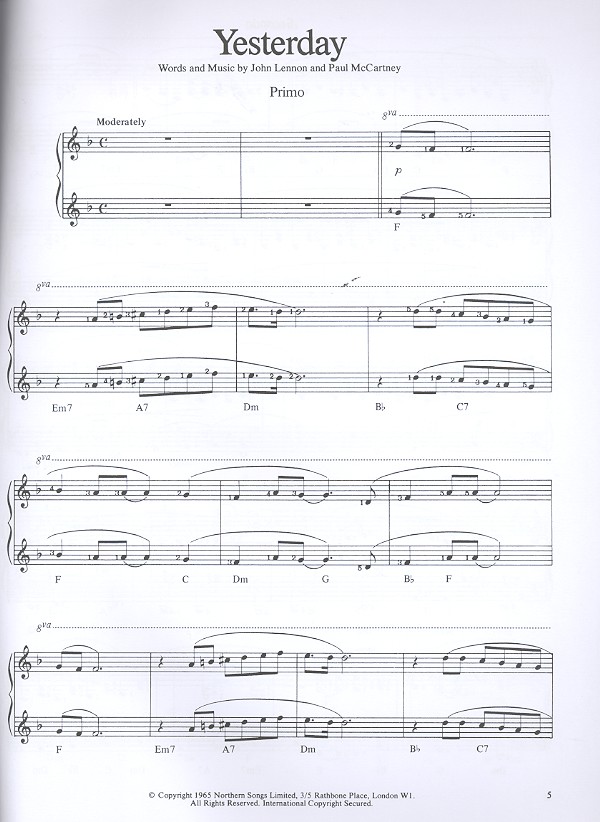 It's easy to play Piano Duets