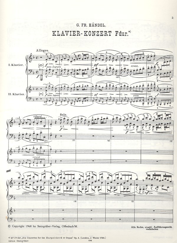 Konzert F-Dur für Klavier und Orchester