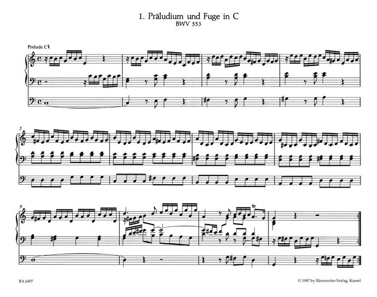 8 kleine Präludien und Fugen BWV553-560