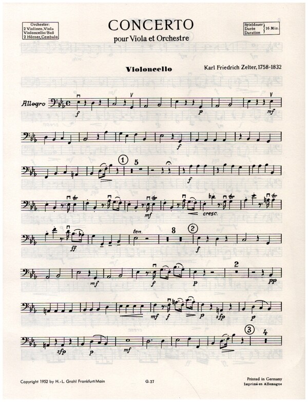 Konzert Es-Dur für Viola und Orchester