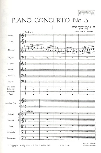 Piano Concerto No. 3 in C major op. 26 HPS 52