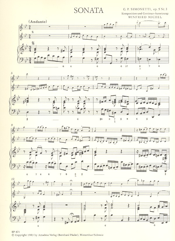 Sonata a tre g-Moll