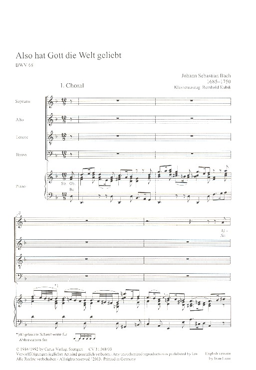 Also hat Gott die Welt geliebt