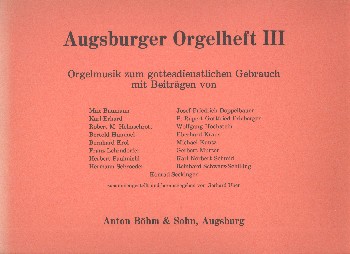 Augsburger Orgelheft Band 3